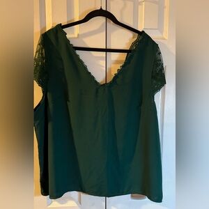 SHEIN Dark Green Lace Chemise